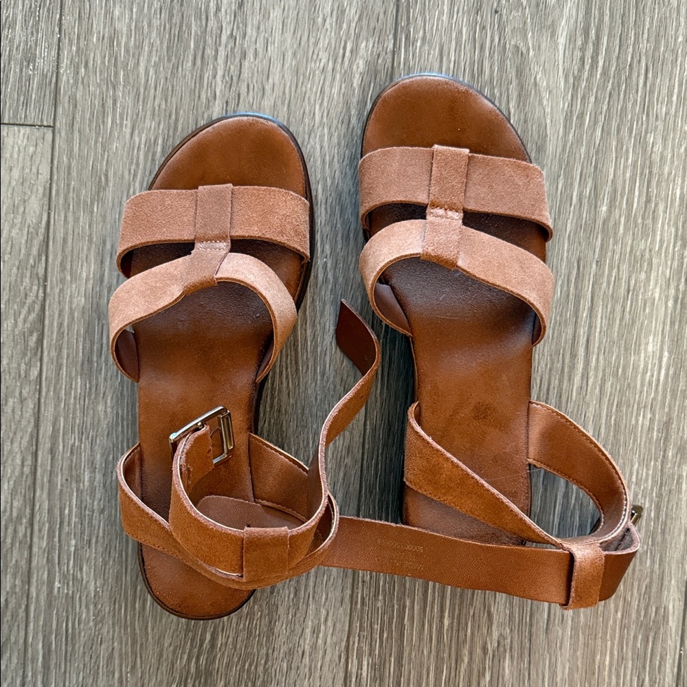 Elegant Tan Suede Women's Sandals